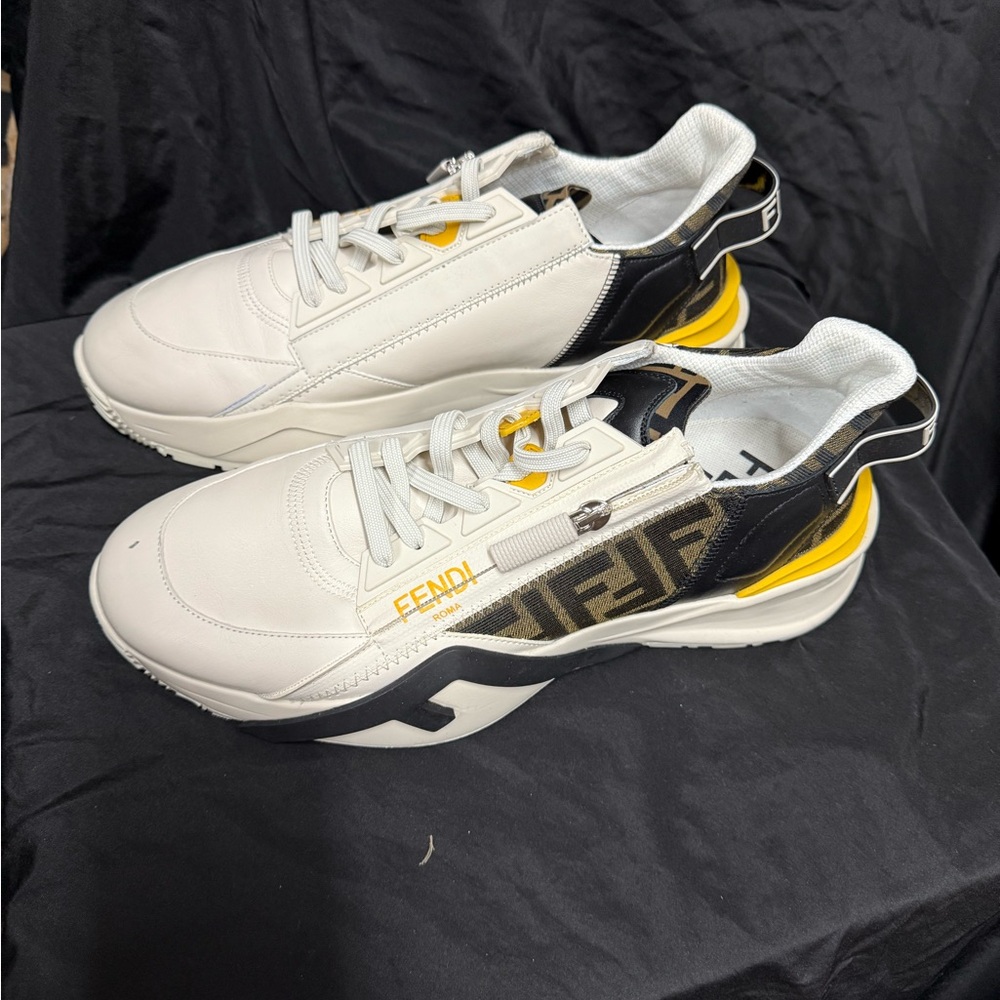 Fendi White and Black Sneakers Modern Chunky Design